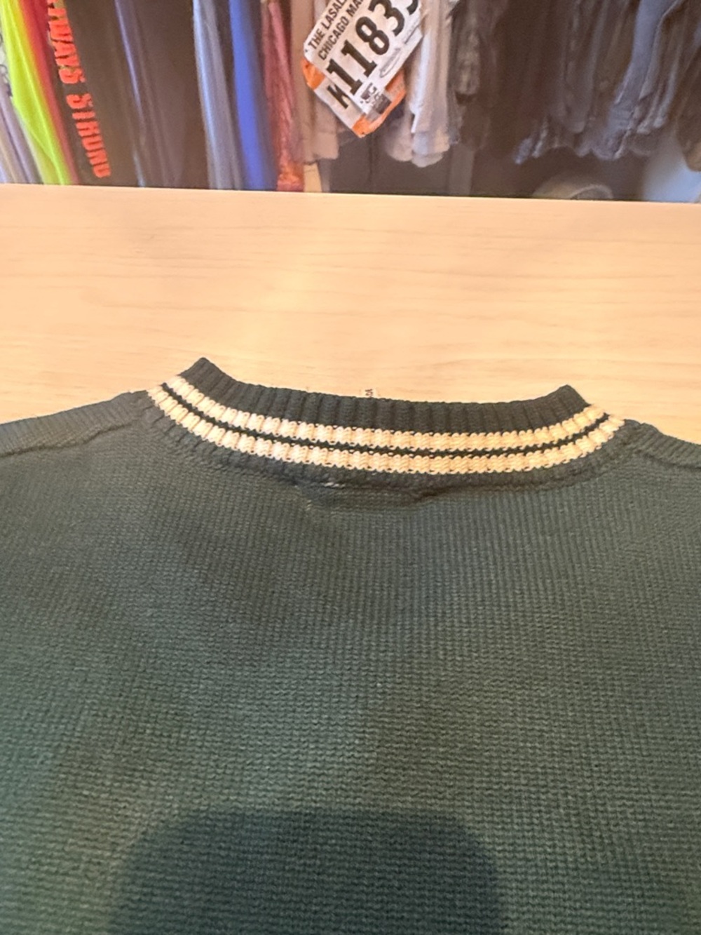 Yellow the Label Classic Forest Green Cashmere Sweater - Picture 10 of 14